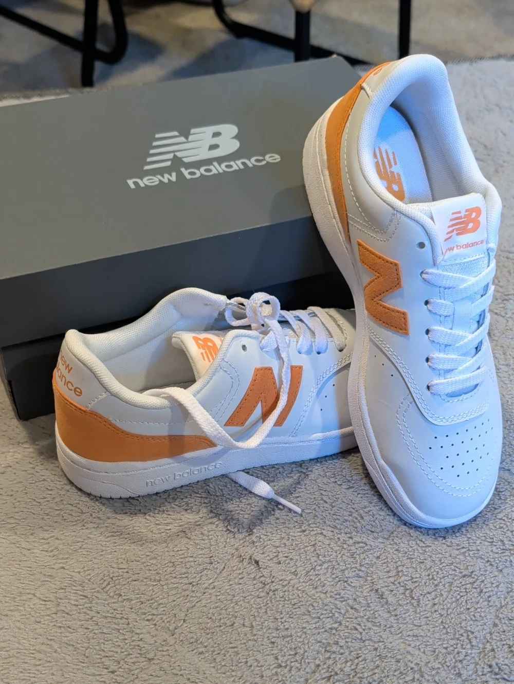 New Balance Women's BBW80 V1 White with Orange Accents